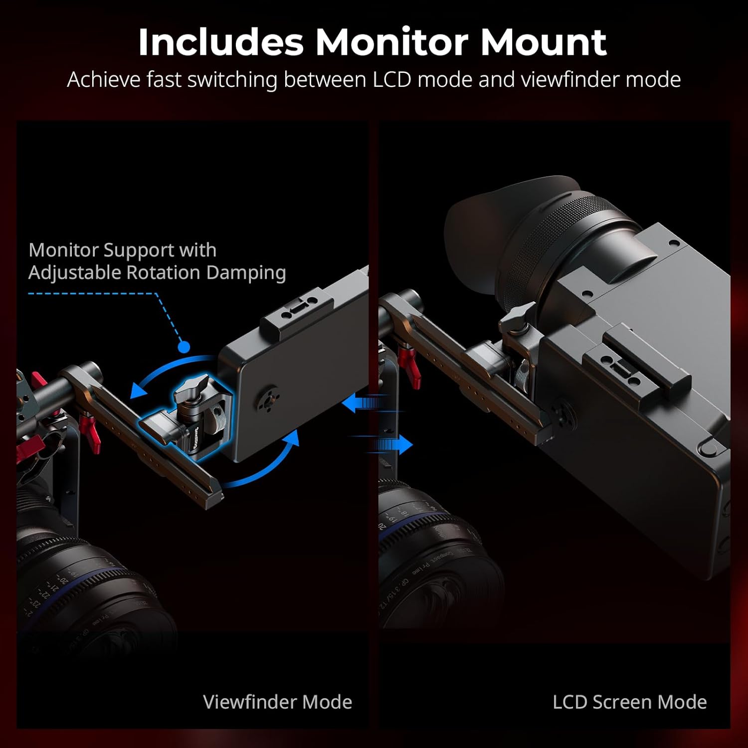 SmallRig Cage Kit for Sony BURANO, Includes Monitor Mount/Top Handle and Other Accessories, for Tripods/Handheld/Shoulder Shooting - 4571