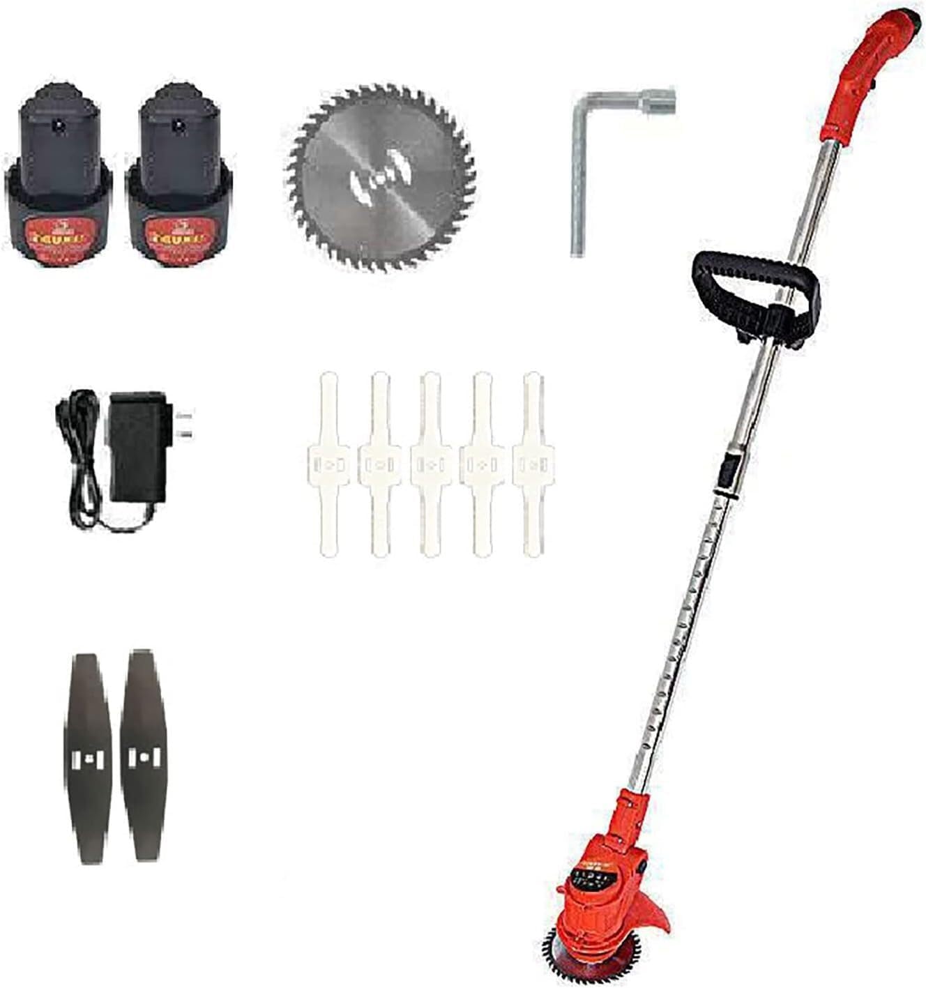 Cordless Lawn Mower, 3 in 1 Multifunctional Retractable Lawn Mower 24V Battery Powered Rechargeable Trimmer for Park Lawn Shrub Trimming