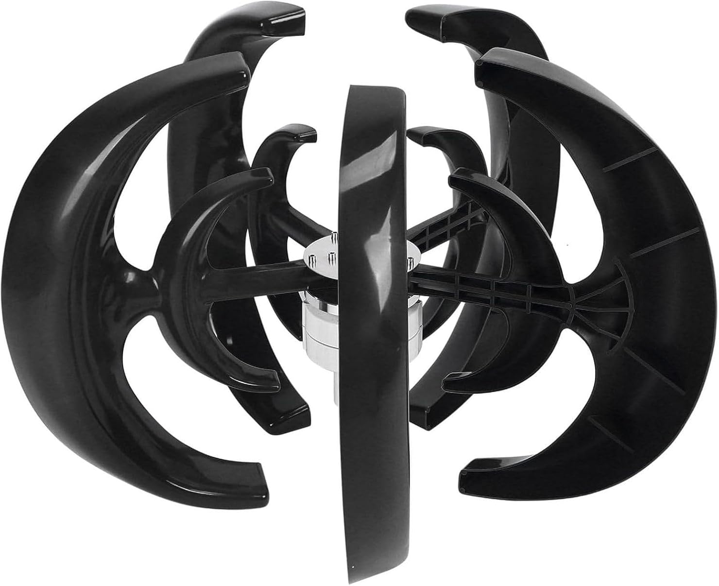 Vertical Axis Wind Turbine Generator - 12V Black, Three-Phase Permanent Magnet Motor for Home, Garden, Boat & Marine - Efficient Wind Energy Solution for Industrial Use