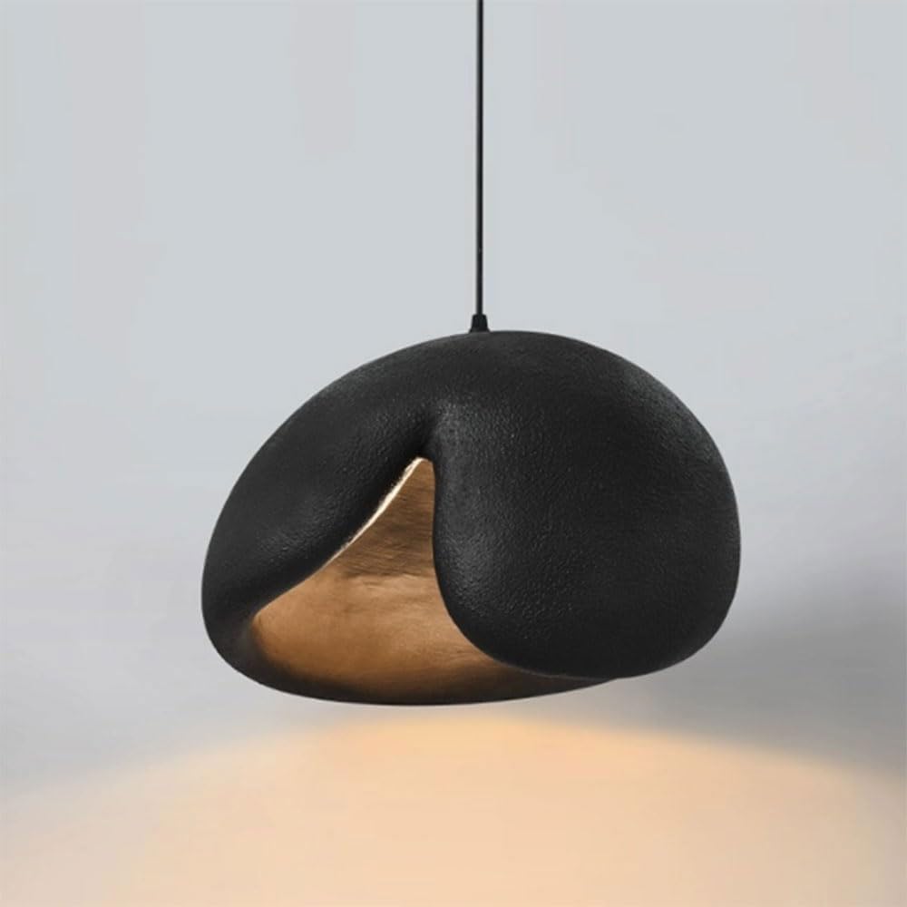 FoRes Nordic Colorful Ceiling Hanging Lamps ，Pendant Light Fixtures Height Adjustable Kitchen Island ，Bar Pendant Lamps Creative Dome Chandelier for Kitchen Island Bedroom Home (Color : Black)