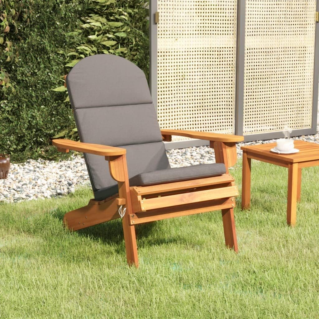 Adirondack Patio Chair with Cushions Solid Wood Acacia,Adirondack Patio Chair with Cushions Solid Acacia Wood, Foldable, Comfortable Lounge Chair for Leisure Outdoor Furniture, Outdoor Chairs