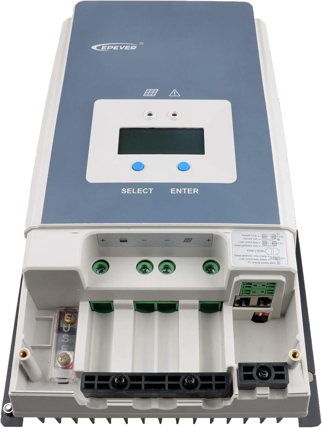 EPEVER 100 Amp MPPT Solar Charge Controller 200V PV Input Negative Ground Work with 12/24/36/48V Battery System Tracer 10420AN Series W/ MT50 Remote Meter