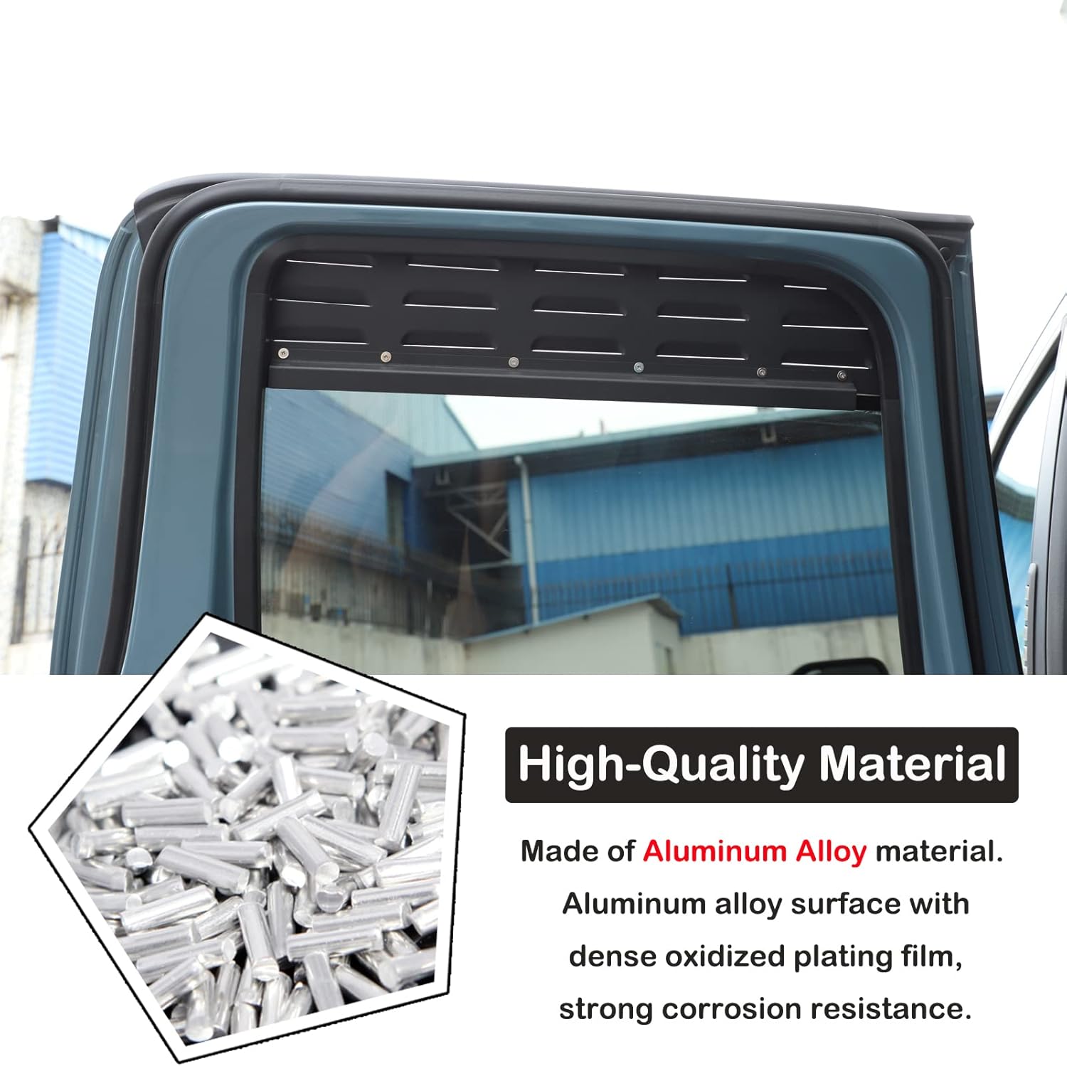 Aunginsy Car Aluminum Rear Side Window Louvers Air Vent Cover Compatible with Ford Maverick 2022-2025 Rear Side Window Louvers Sun Shade Cover Wind Vent Air Deflector Decoration Exterior Accessories