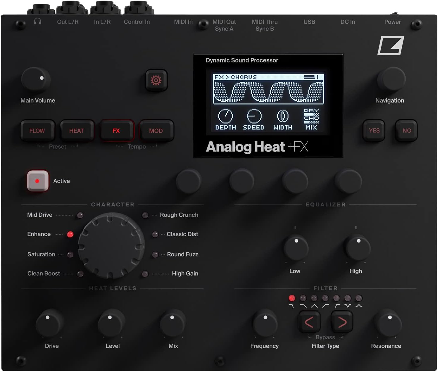 Elektron Analog Heat+FX Tabletop Stereo Analog Distortion Filter and Effects Processor