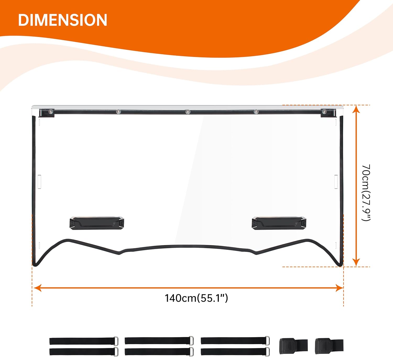 Front Full Windshield Compatible with 2016-2025 Kawasaki Teryx/ Teryx4 Accessories Clear Hard Coat Poly Front Vented Windscreen Window for Kawasaki Teryx 800/ Teryx4 800