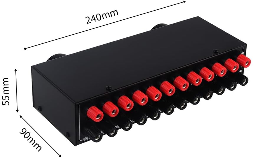 Amplifier Speaker Selector Switch Switcher 4 Input 2 Output or 2 in 4 Out Power Amplifier Speaker Selector Switcher 300W Per Channel Speaker Switch Dispenser