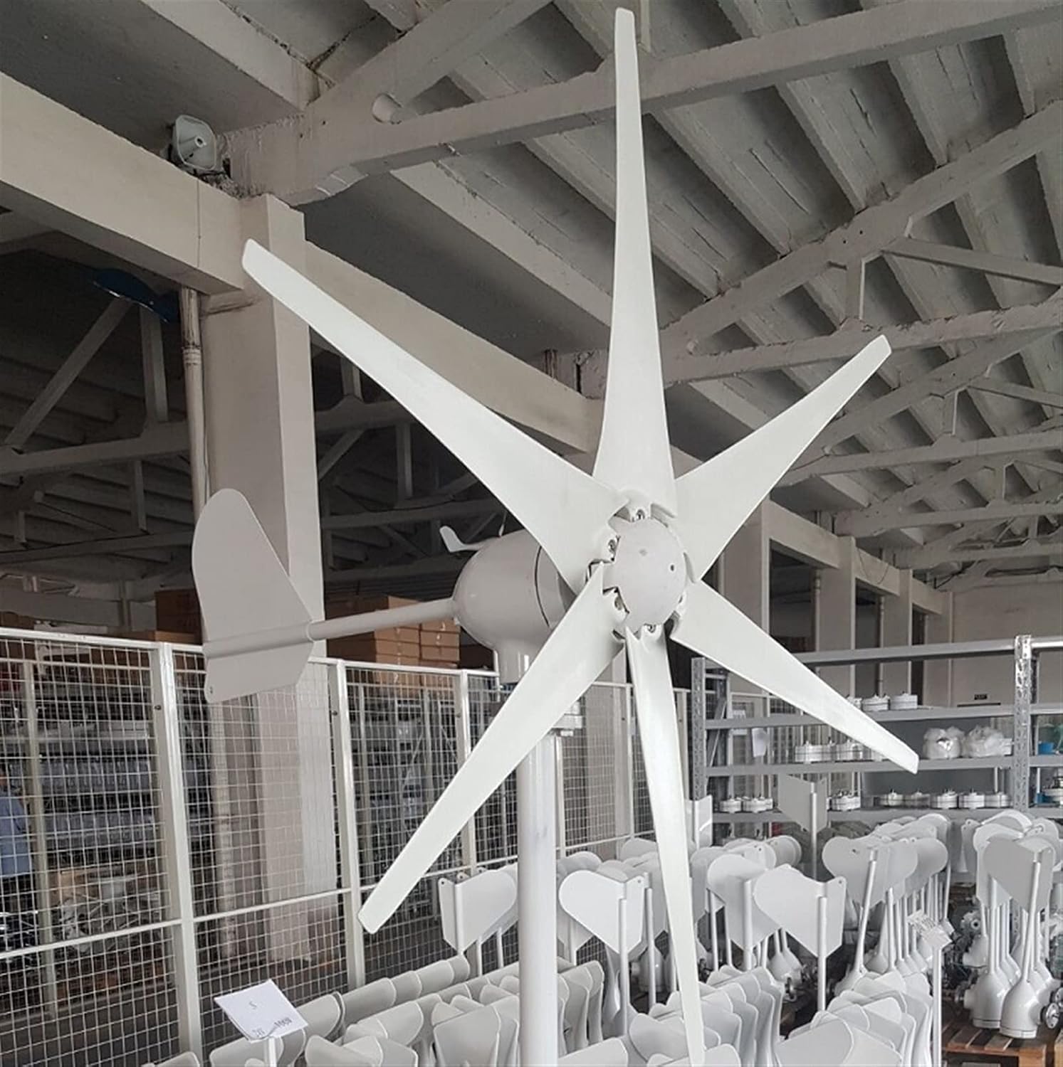 Wind Turbine Real 500 W Horizontal Wind Turbine Generator 12 V 24 V 48 V 3/5 Blades Windmill Home Use + 600 W Waterproof Charger Controller (Color : Flange base, Size : 5 BLADES_24_500W)