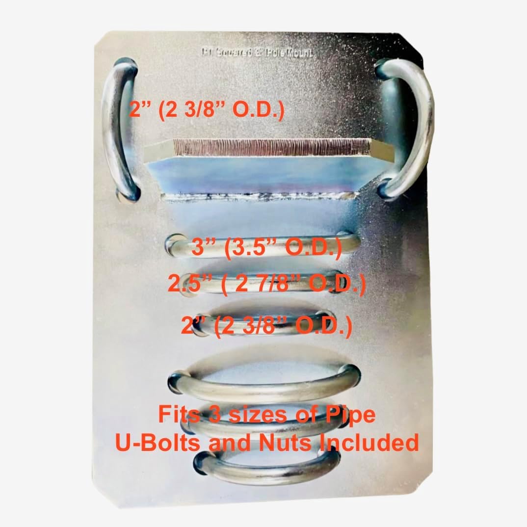 Solar Panel Top of Pole Mount Bracket and Panel Mounting Kit for 2