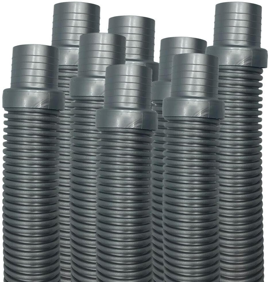 Replacement for Puri Tech Hose Silver Replacement for Hayward Navigator Pool Vac Ultra Aquabug 1.5in x 4ft 8 pk