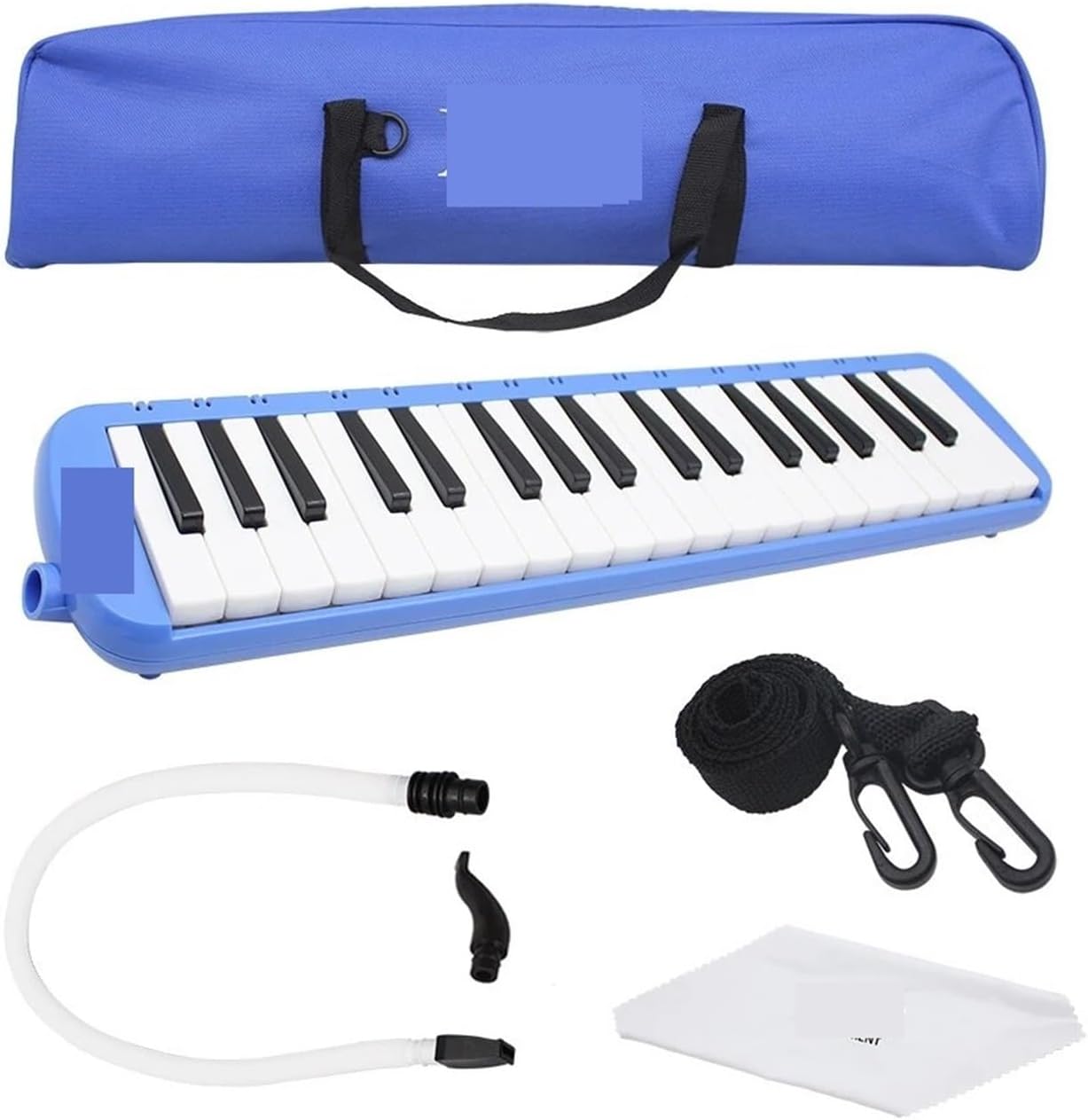 Melodica 32/37 Keys Melodica Piano Keyboard Style Musical Instrument Harmonica Mouth Organ With Carrying Bag Mouthpiece(37 Keys Blue)