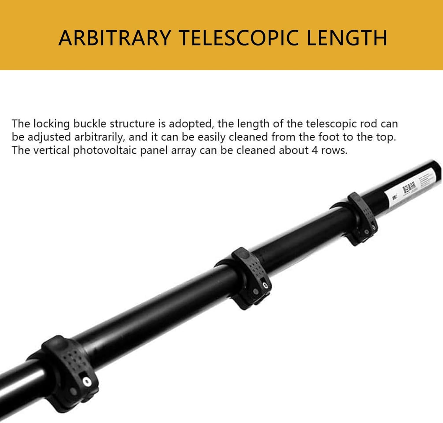 Telescopic Rod PV Panel Wash Cleaning Machine, Double Head Solar Panel Cleaning Equipment Solar Cleaner Robot,Solar Panel Cleaner,Electric Water Fed Pole Kit,GPAA3.5M