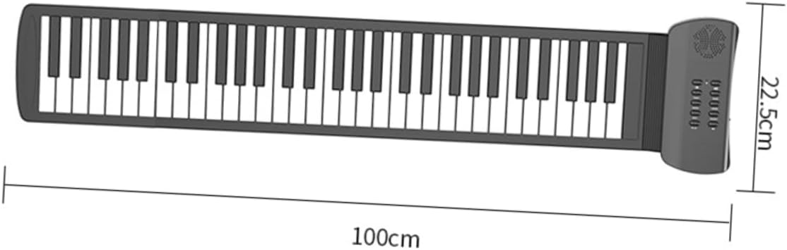 Portable Keys Roll-up Piano Electronic Keyboard High-fidelity Sound for Travel Boys and Girls and Beginners Easy to Carry and Store
