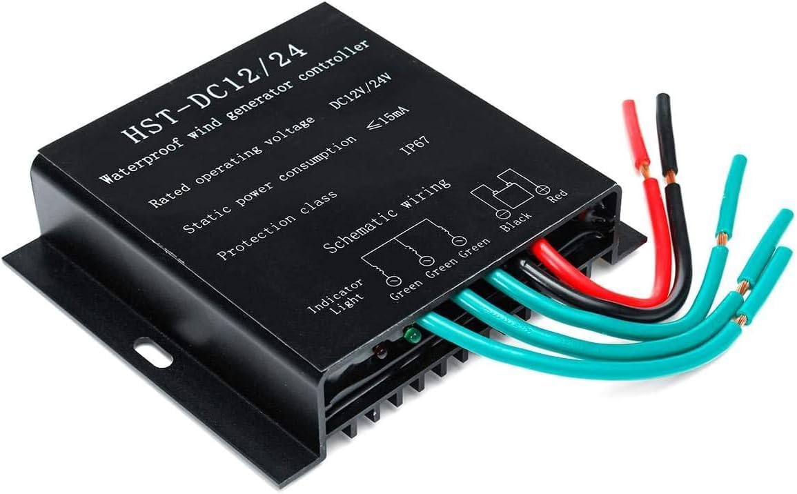 Efficient 9000W MPPT Controller, 12V 24V 48V Wind Turbine Generator Charge Controller Regulator (Black)