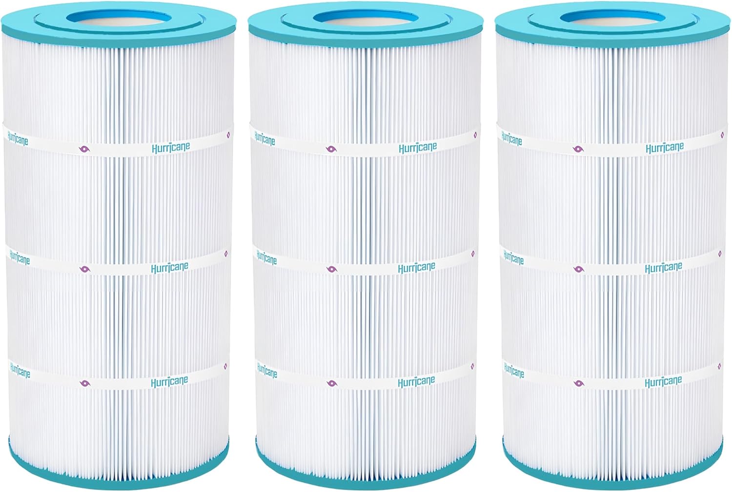 Hurricane Filters HF8409-01 3 Pack Advanced Pool Filter Cartridge - Replacement for PA90, Unicel C-8409, Filbur FC-1292
