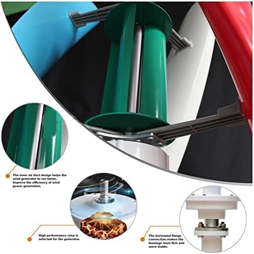 Vertical Wind Power Turbine Generator,9000W 3 Blades Vertical Axi Wind Turbines+ Wind Controller, for Home Horizontal Wind Turbines