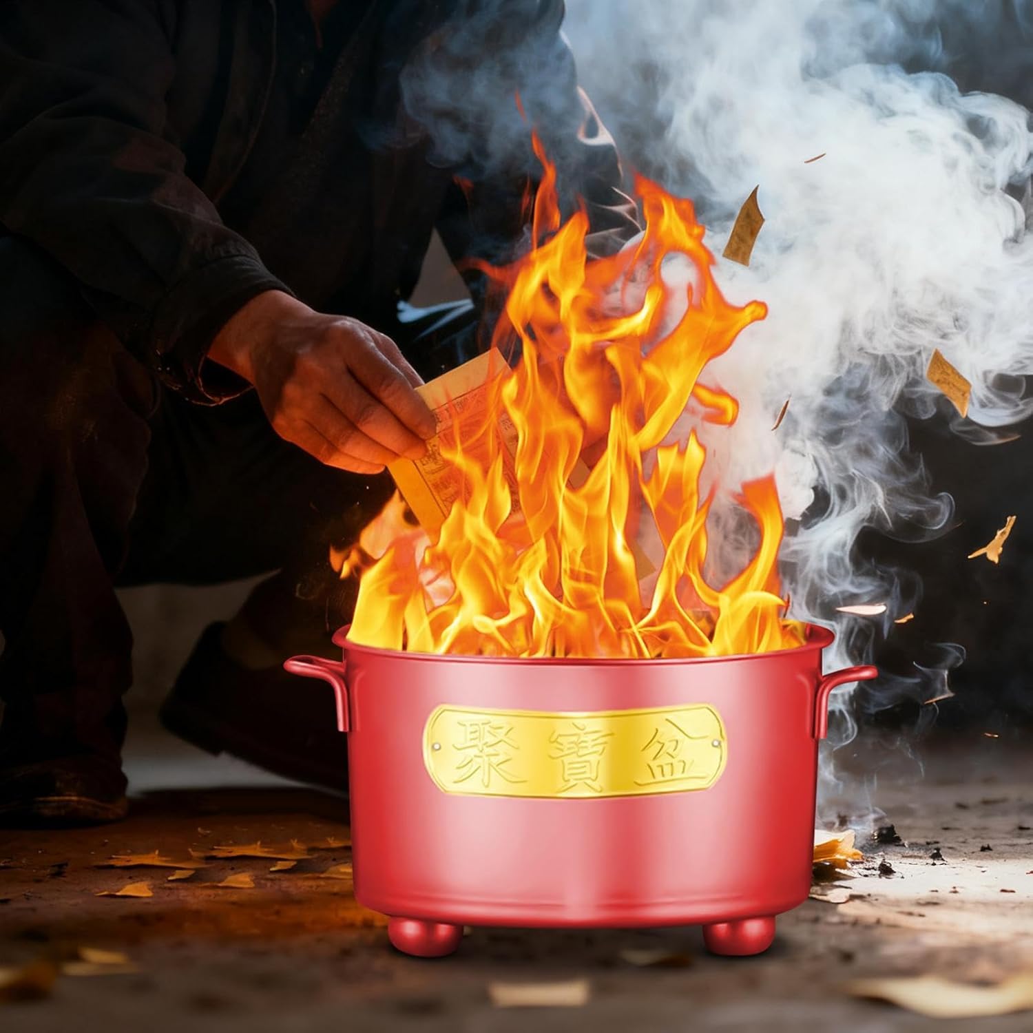 Burn Barrel, Heat Resistant Metal Cage 25.5x24.5x32cm, Fire Pit Yard Incinerator, Outdoor Waste Burner, Metal Fire Cage, for Garden Backyard Patio Bonfires