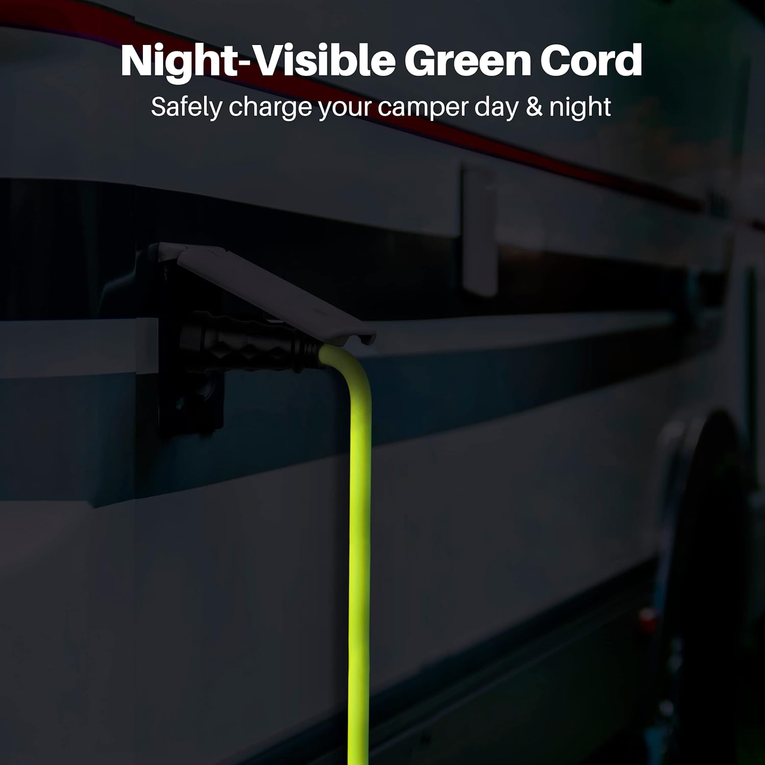 GEARit 50-Amp Generator Extension Cord, 125/250V for 50A Power Inlet Box, NEMA 14-50P to SS2-50R Twist Lock Connector STW 6/3+8/1 AWG, RV, Camper, Generator to House, 15 Feet (4.5 Meters)