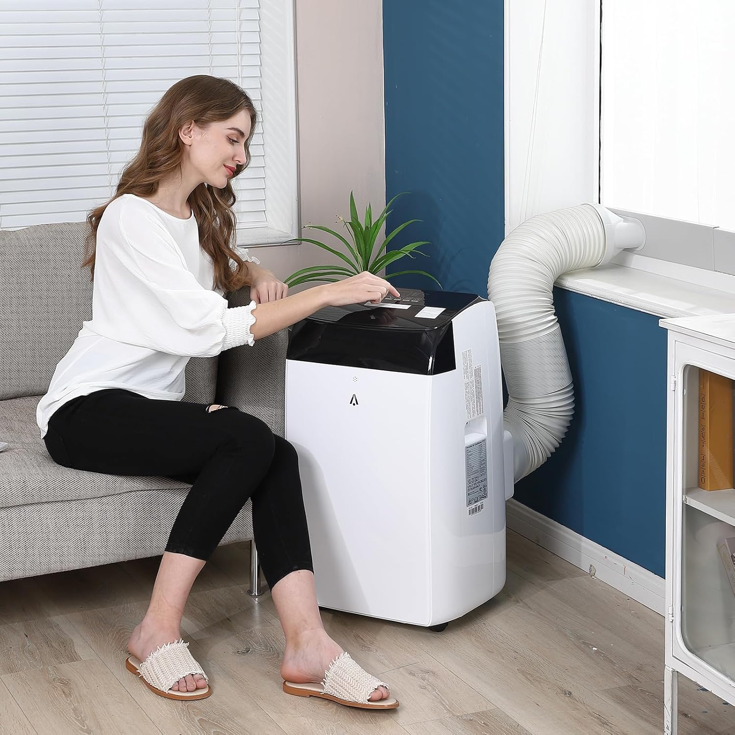 12000 BTU Portable Air Conditioner, 3-In-1 Cooling, Fan, Dehumidifier, 51DB Quiet, 24H Timer, Remote Control, 550 Sq.Ft Coverage, Room Air Conditioning for Home/Office