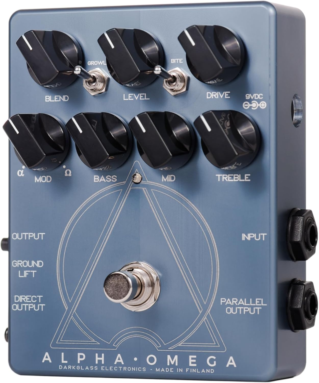 Darkglass Alpha Omega Dual Bass Preamp Pedal w/ 6-band EQ, XLR Output, Aux Input, and Headphone Output