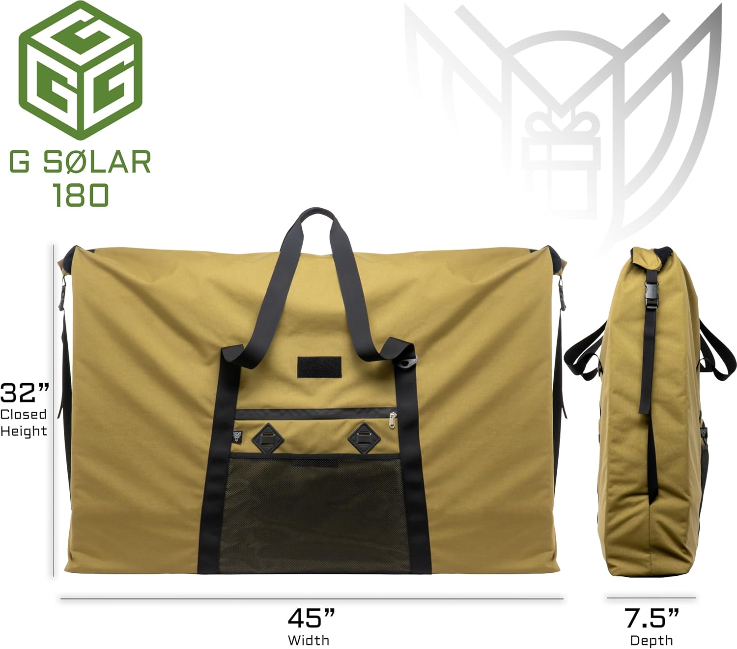 Xtreme Sight Line ~ G CUBƎ 450 + G SØLAR 180 Faraday Bag for Large Generators and Solar Panels ~ Protects Against EMP/CME/EMF/RF ~ Diamond Form Farday Lined Interior ~ Black