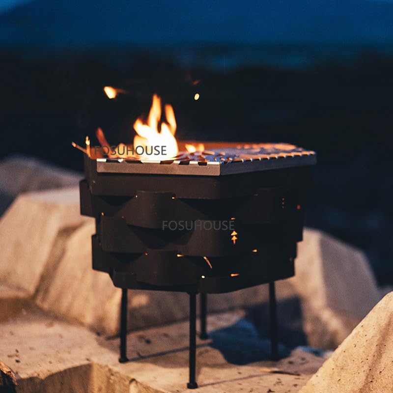 Outdoor Fireplaces Outdoor Heaters Fire Pits for Camping Portable BBQ Grill Bonfire Pit Stove Courtyard Roast Fire Pits