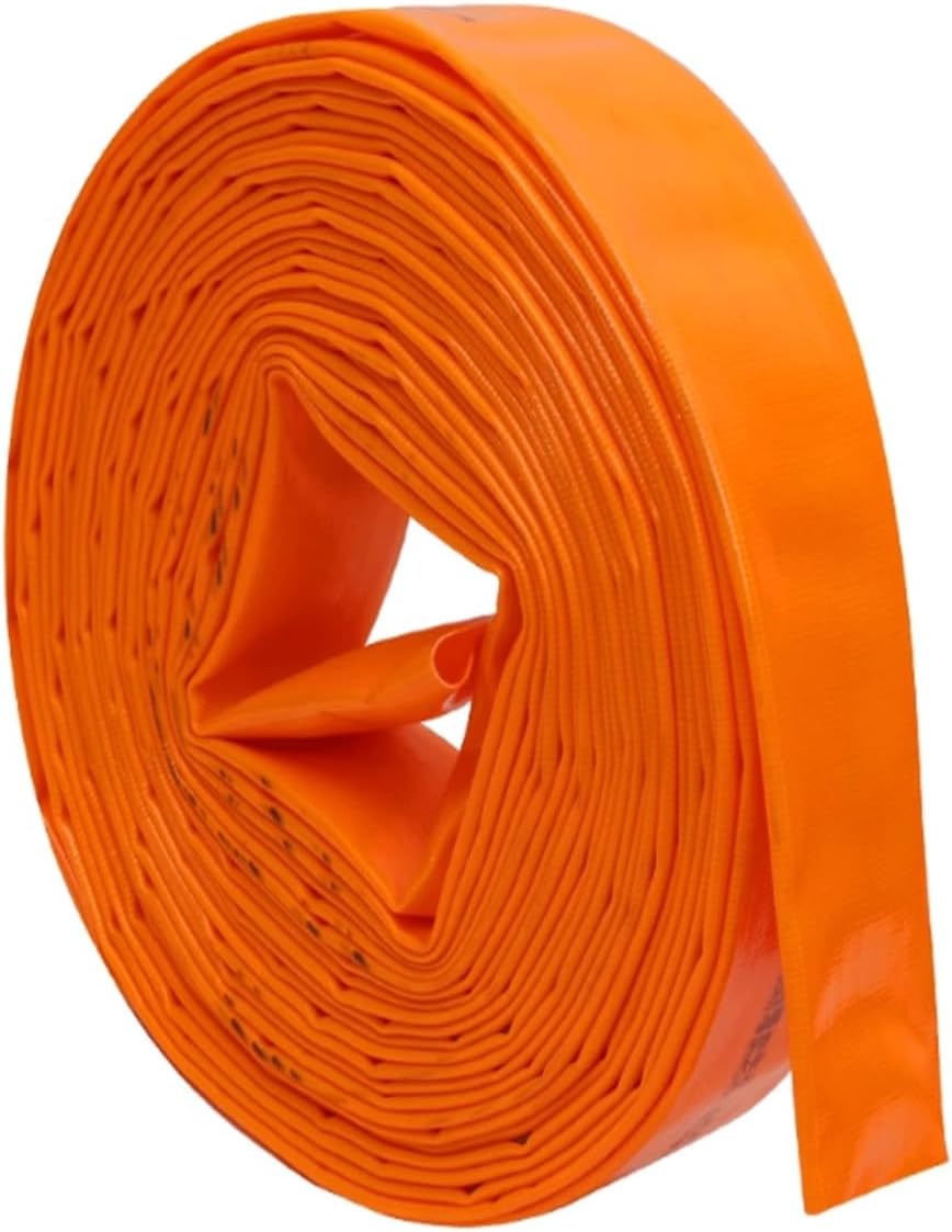 Flat Backwash,Lay-Flat Hose,Lay Discharge Hose Pipe Flat Long Water Hose for Patio Water Pump Pond Pool Hot Tub Irrigation(2in,10meter)