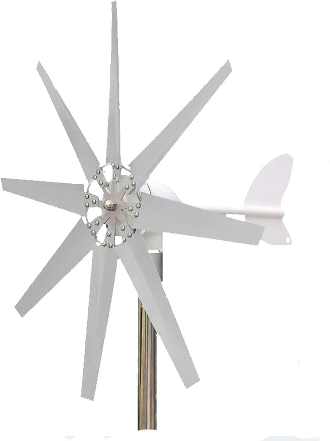 220v, 1200W Vertical Horizontal Wind Turbine Generator, with 8 Leaves 12V/24V/48V Wind Turbine Kit Wind Power Generator with MPPT Controller for Home Farm Rvs Boats