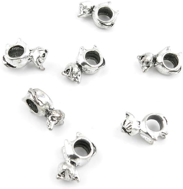 660 Pieces Antique Silver Tone Jewelry Making Charms Findings Fashion Wholesale Supplies Pendant Lots Bulk Supply 777722 Cat Loose Beads