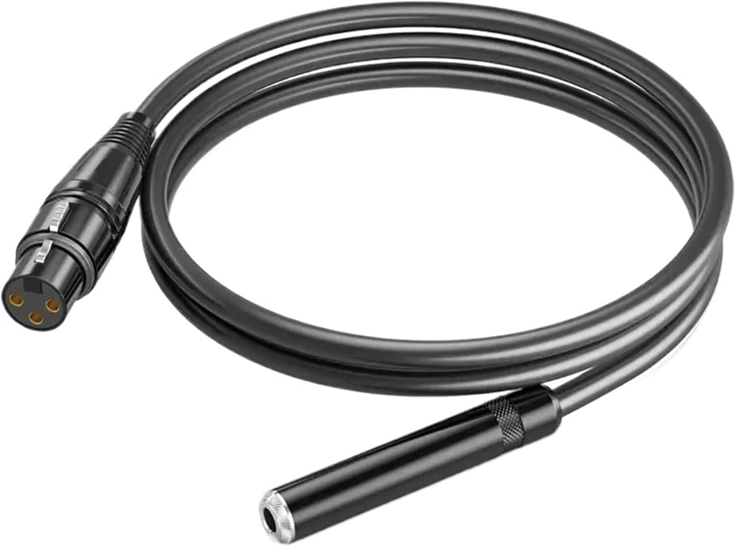 TRS 6.35 XLR Female to 6.5mm Female Audio Extension Cable 1 4 Inch Female Cannon Cord for Amplifier Effect Sound Card Speaker(XLR-M to 6.5-F,1m)