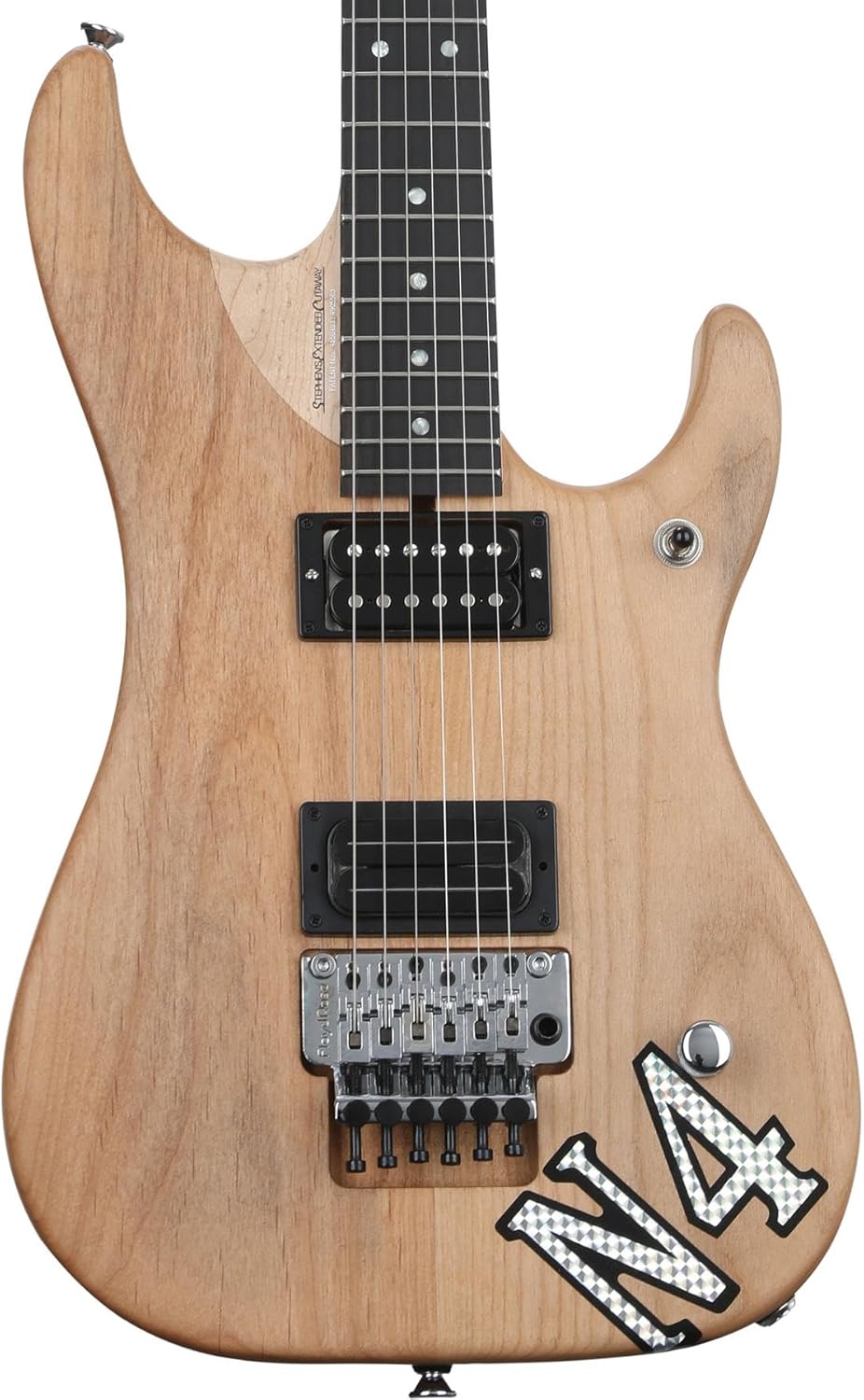 Washburn 6 String Solid-Body Electric Guitar, Natural Distressed (N4VINTAGE-D)