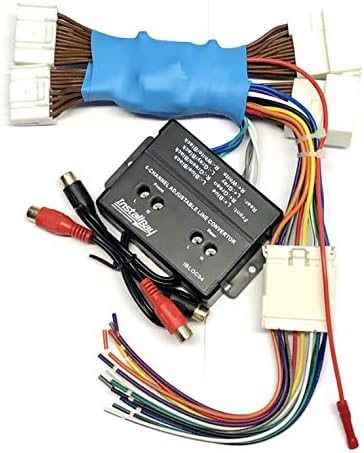 4 Channel Add an Amp Amplifier Adapter to Factory Car Stereo Radio- Made for Some Infiniti + Nissan: 2003-2008 350z, 1995-2006 Altima, 1998-2007 Frontier +More- No Factory Bose/External Amp