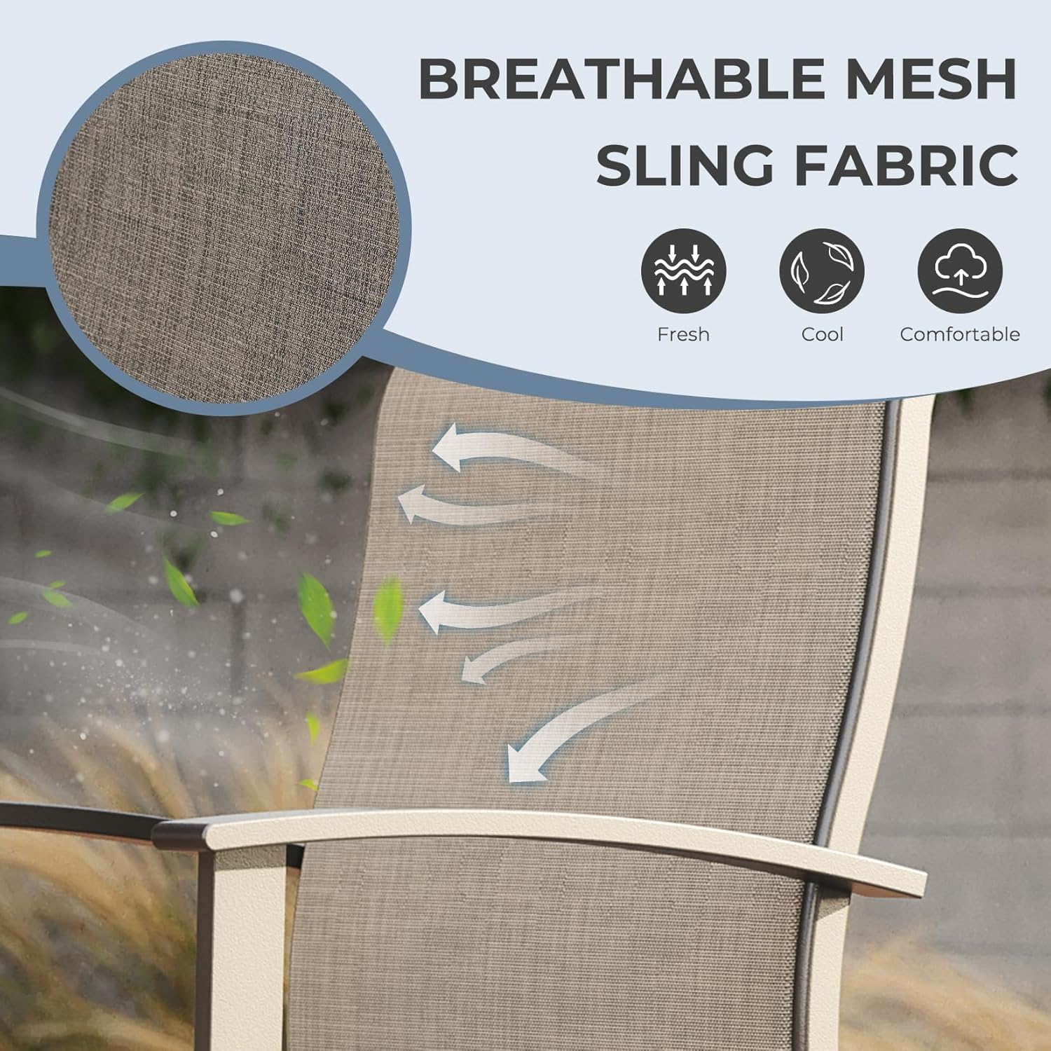 Grand patio 5-Piece Patio Swivel Bar Set with Fire Pit Table 60,000 BTU Heat Output, Outdoor Counter Height Patio Bar Stools Set of 5, High Bar Chairs with High Back, Coffee