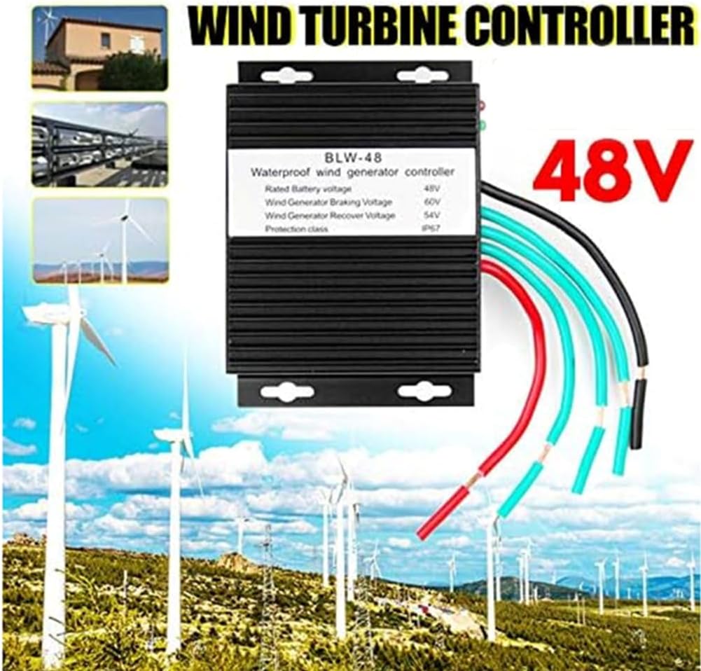 12V/24V/48V 12000W MPPT Wind Turbine Generator Controller 16A IP67 Waterproof Wind Generator Controller Auto Power Off Lighting