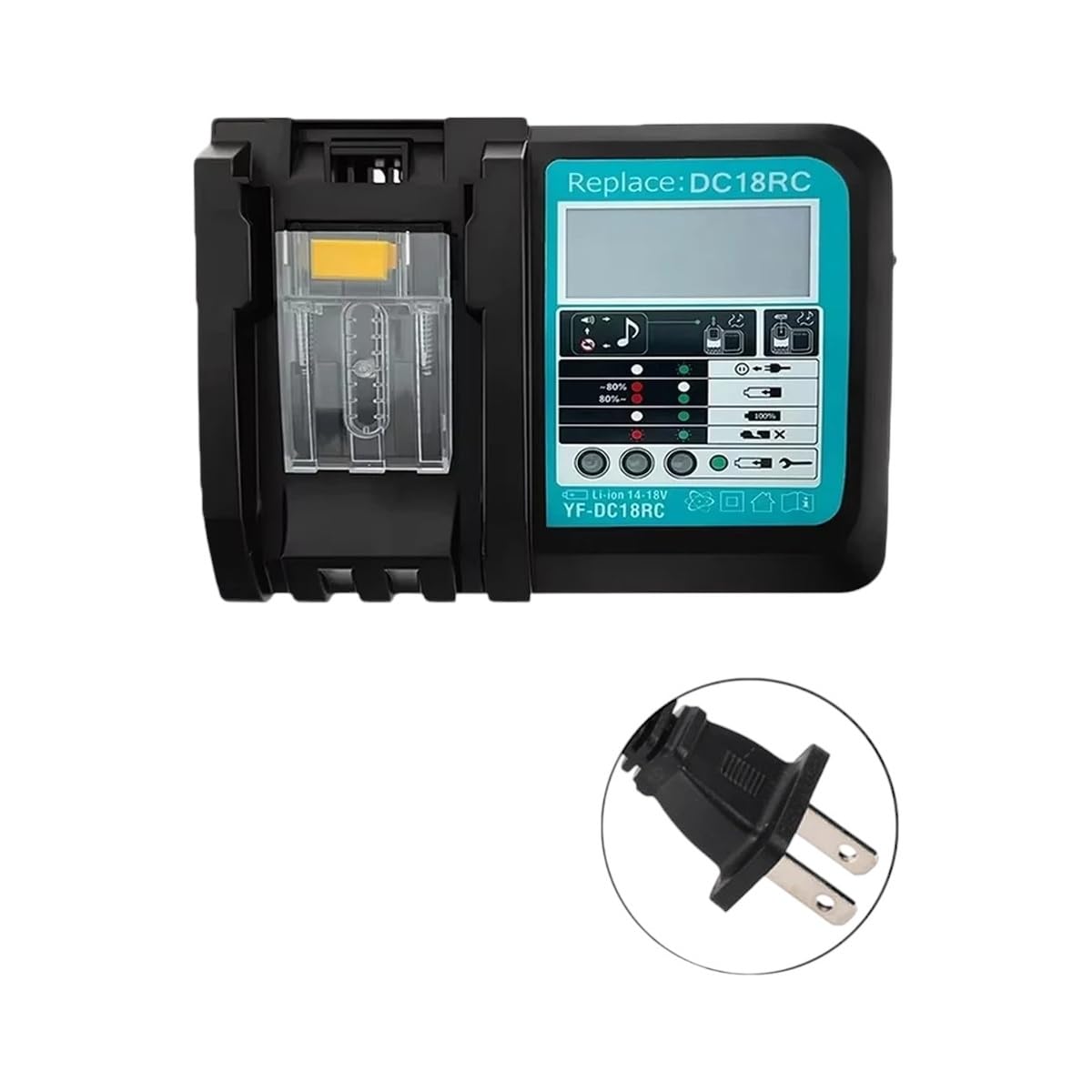 The Latest Version of LI - Thitium Ion Rechargeable Charrger DC18RC for Makita 14.4V 18V BL1830 Bl1430 DC18RA Power Tool