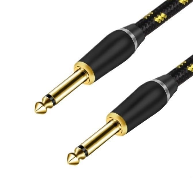 FENG GUO Guitar Cable 6.5mm Instrument Cable Cord 1/4 Inch to 1/4 Inch Audio Cable for Bass Keyboard Mixer Amplifier and More(6.5mm-TS,8m)