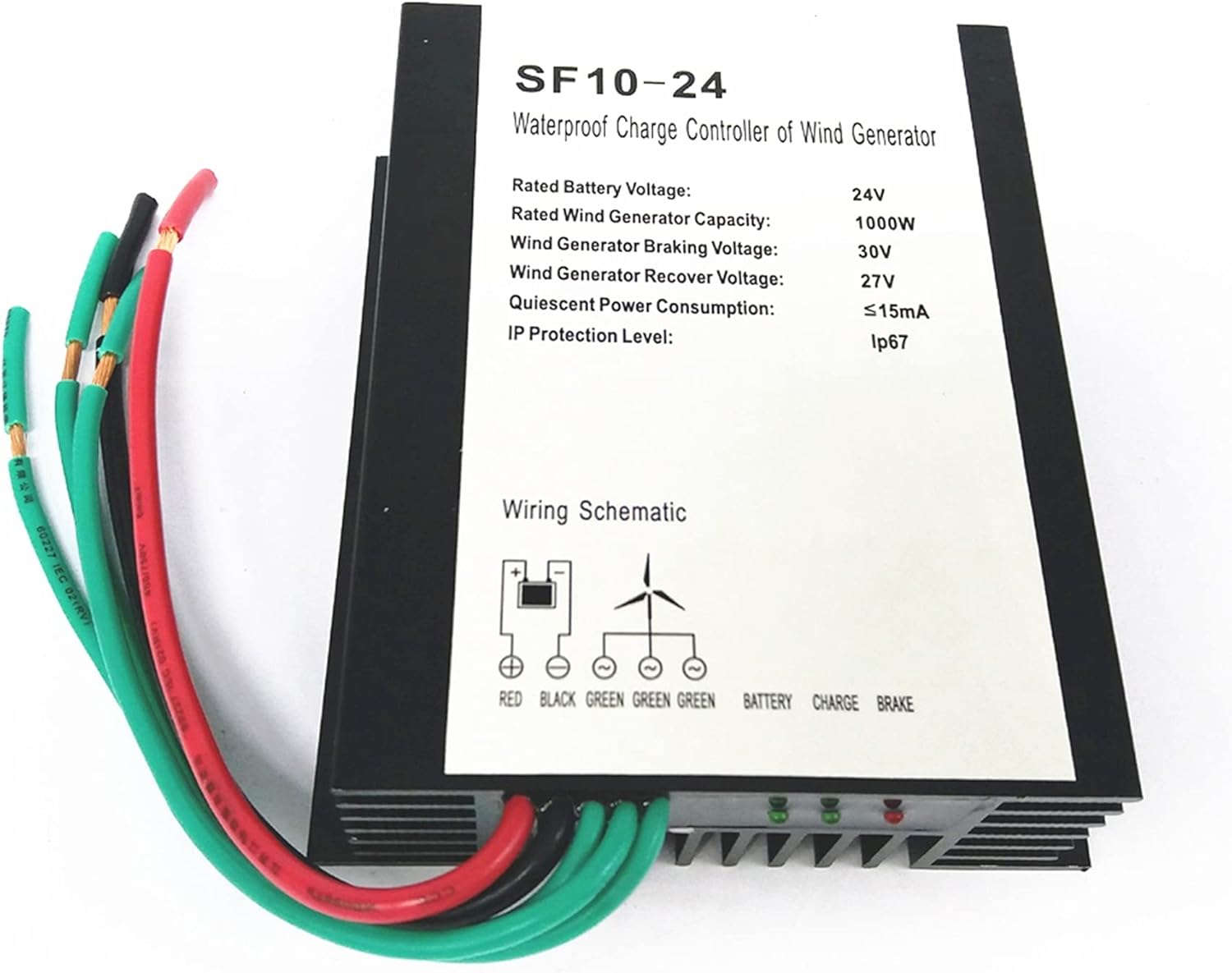 Wind Turbine 1000W Horizontal Wind Turbine Power Generator 24V/48V 3/5 Blades Start up Speed 2m/s Fit For Street Lamps (Color : With wind controller, Size : 3 BLADES_48V), 32804516120