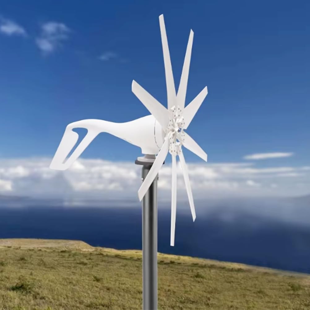 220V,10000W Free Energy Vertical Axis Wind Turbines Generator Kit,12V-220V Vertical Wind Turbine for Home Hybrids Streetlight Use (With Controller)