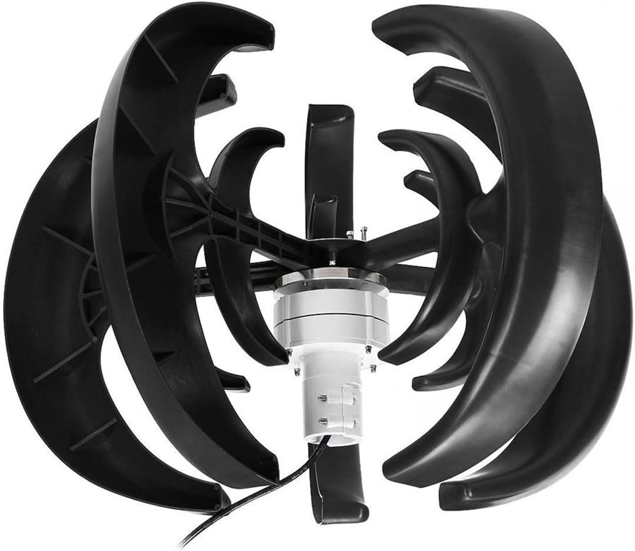 800W 12V/24V Wind Turbine Generator，with MPPT Controller Lantern Vertical Low Wind Speed Starts Home Street Lights 5 Blades Three-Phase AC Permanent Magnet Generator (24, Volts)