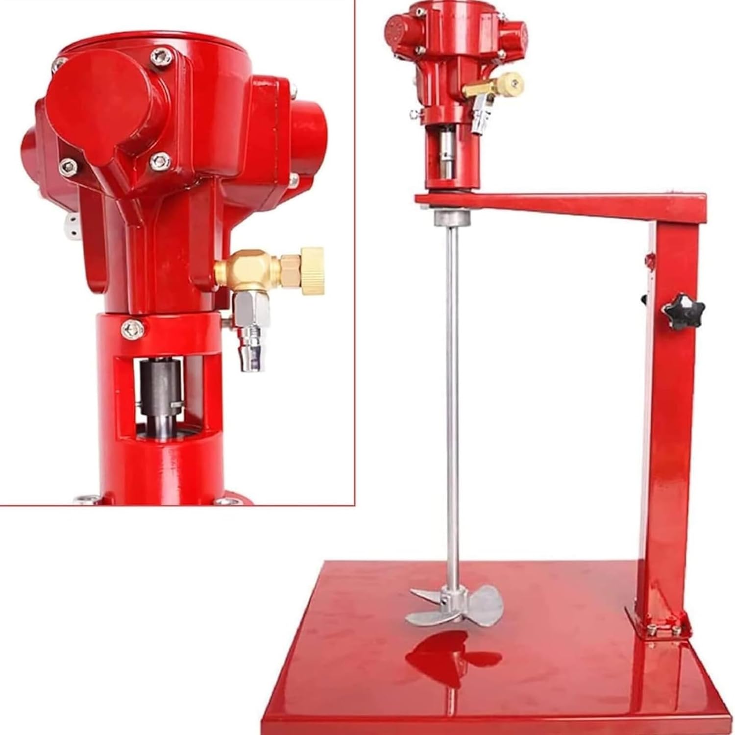 Pneumatic Paint Mixer Machine - Desktop Air Agitator for Viscous Liquids, Paint Coating & Ink Stirring - Efficient Paint Stirring Tool for Home & Professional Use