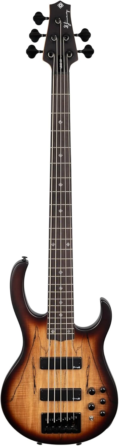 H. Jimenez 5 String Satin Spalt Burst Bass Guitar With Deluxe Padded Gig Bag (LBS5-SB)