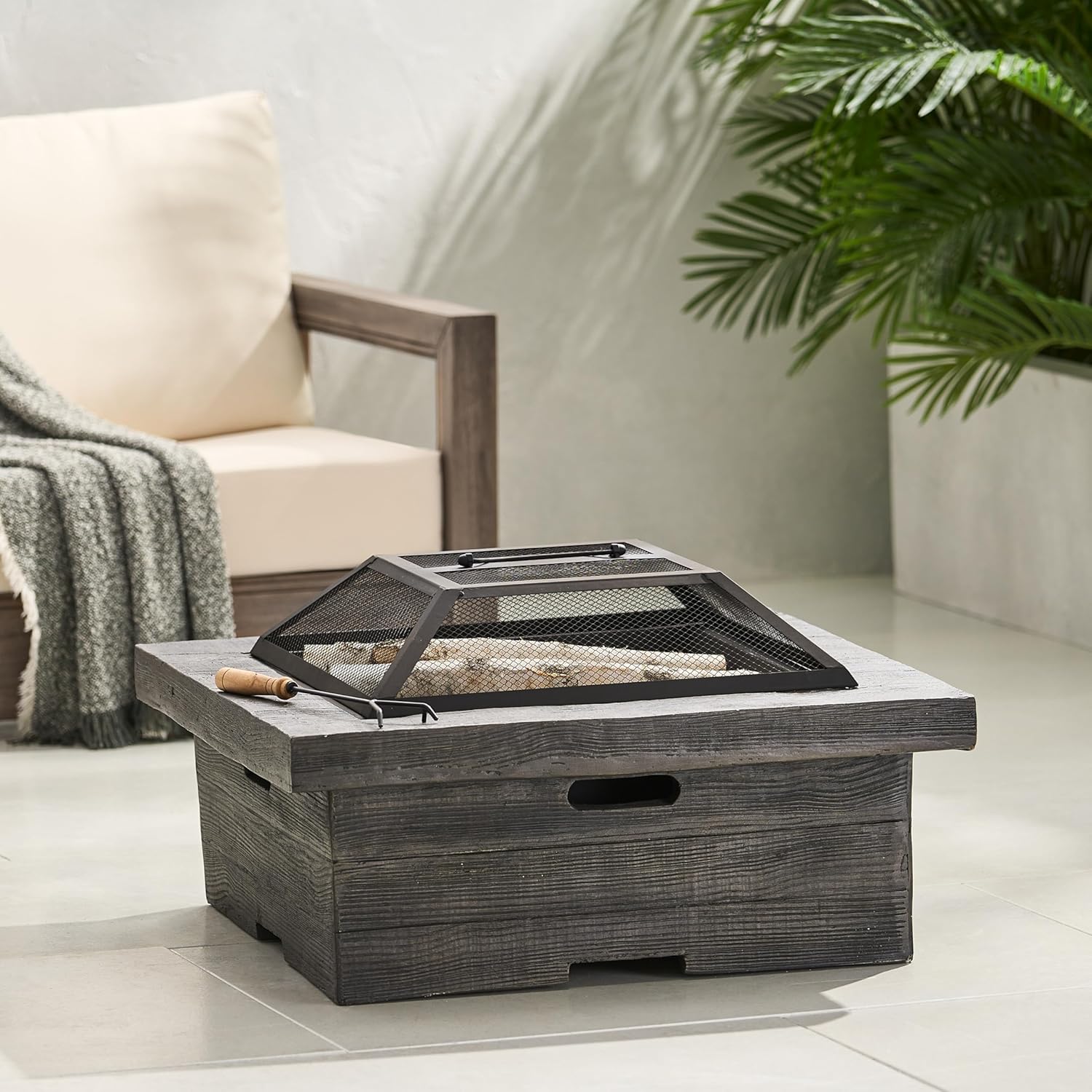 MGO 29¡± Square Wood Burning FIRE Pit