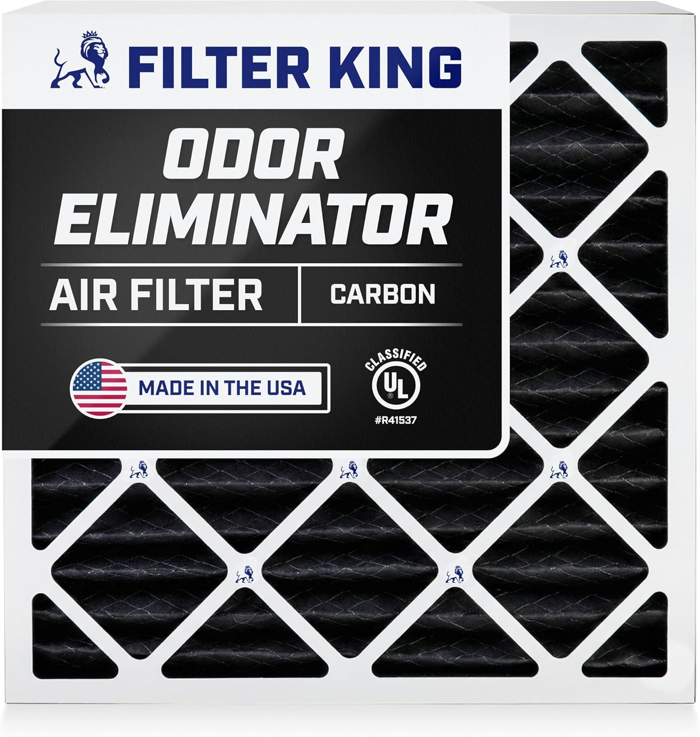 Filter King 21x22x1a Air Filter | 4-PACK | Carbon MERV 8 HVAC Pleated A/C Furnace Filters | MADE IN USA | Actual Size: 21 x 22 x .75