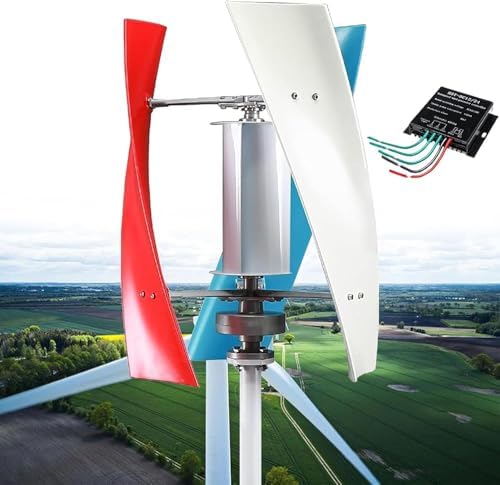 14000W Vertical Wind Turbine Generator, 12V/24V/48V/110V/220V, Magnetic Levitation Technology, MPPT Controller, Ideal for Home & Street Lighting Solutions