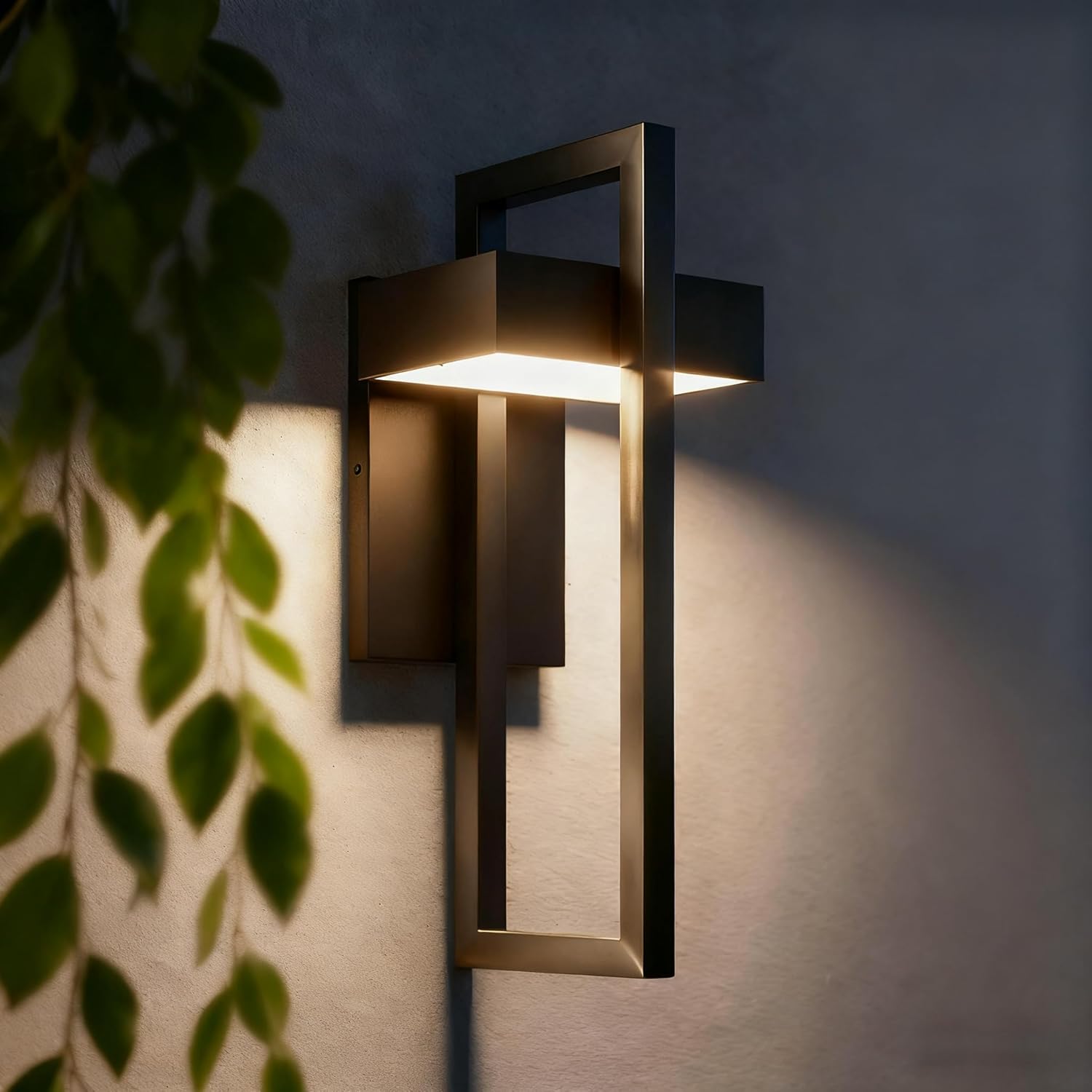 Modern Outdoor Wall Light LED 10W, Exterior Wall Light, Stainless Steel Outdoor Light Fixture, Waterproof IP65, (Small/Warm White)