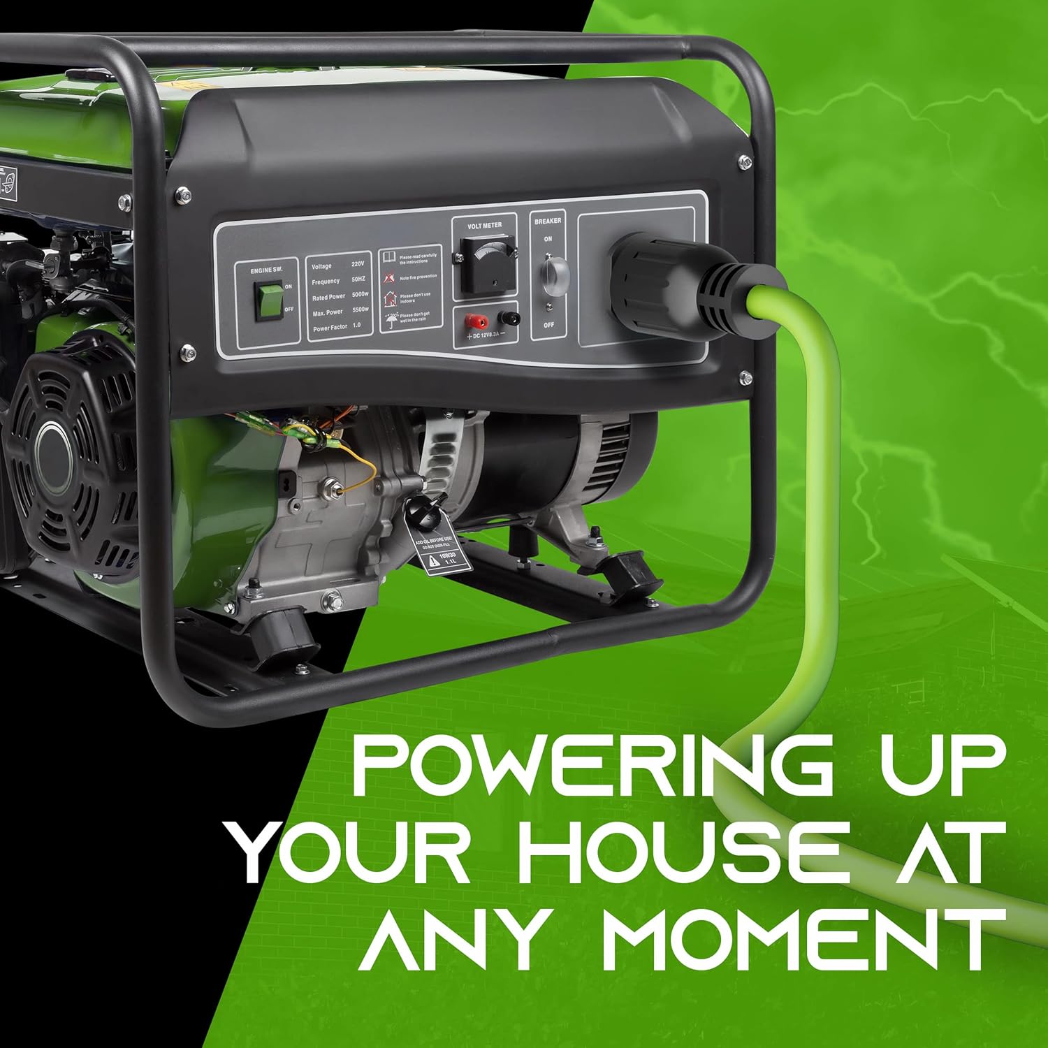 GearIT 30A Generator Cord (10ft) and 30A Y Splitter (3ft)