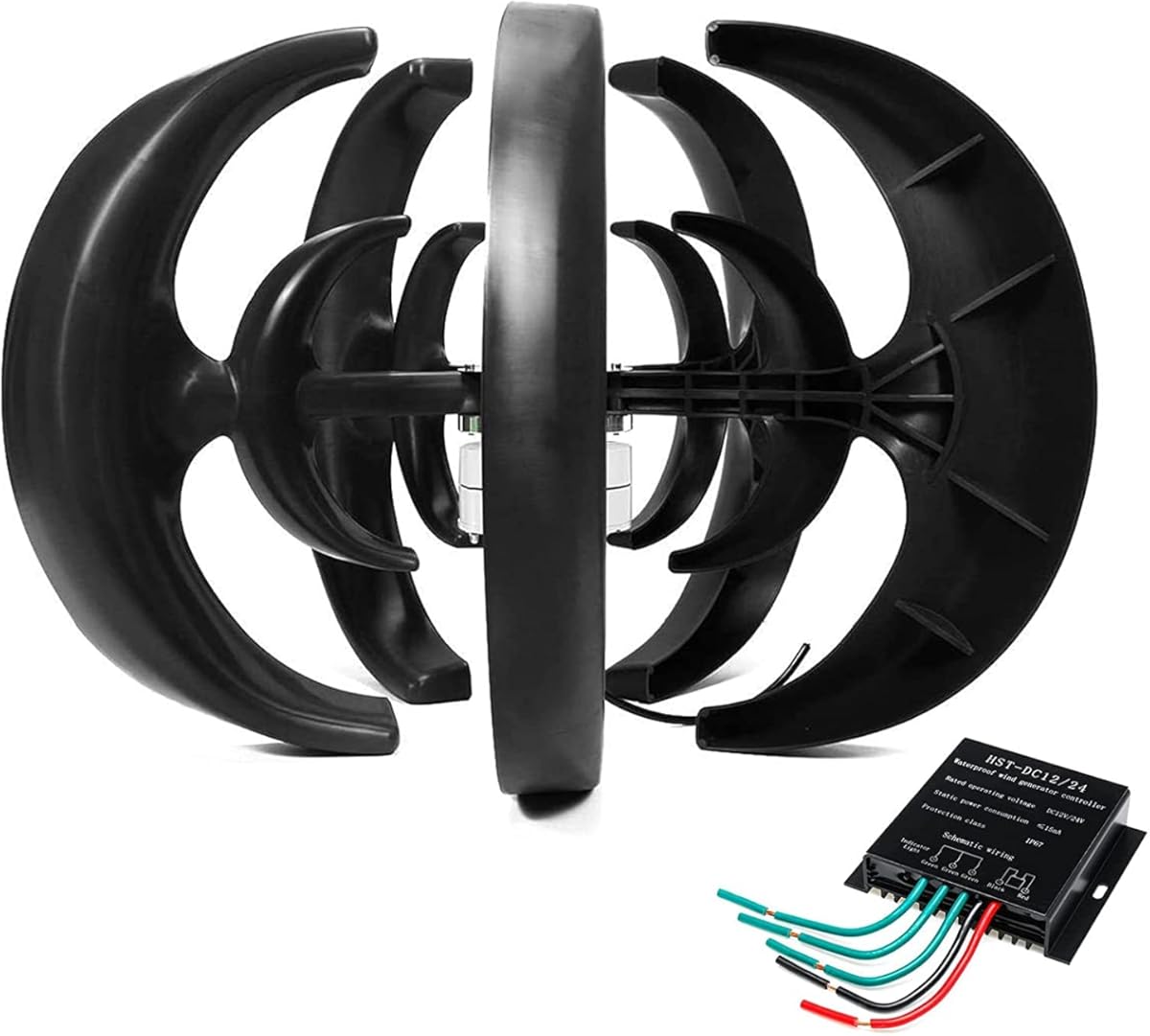 9000W Noiseless Vertical Wind Turbine,3 Blades Vertical Wind Generator, with Controller for Home and Streetlight