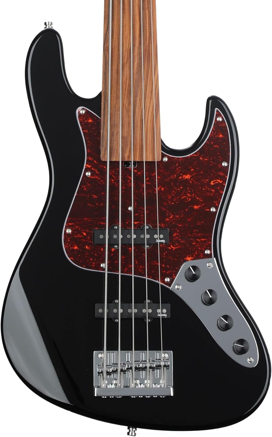 Sadowsky MetroExpress Vintage JJ Bass Fretless, 5-string - Black High Polish