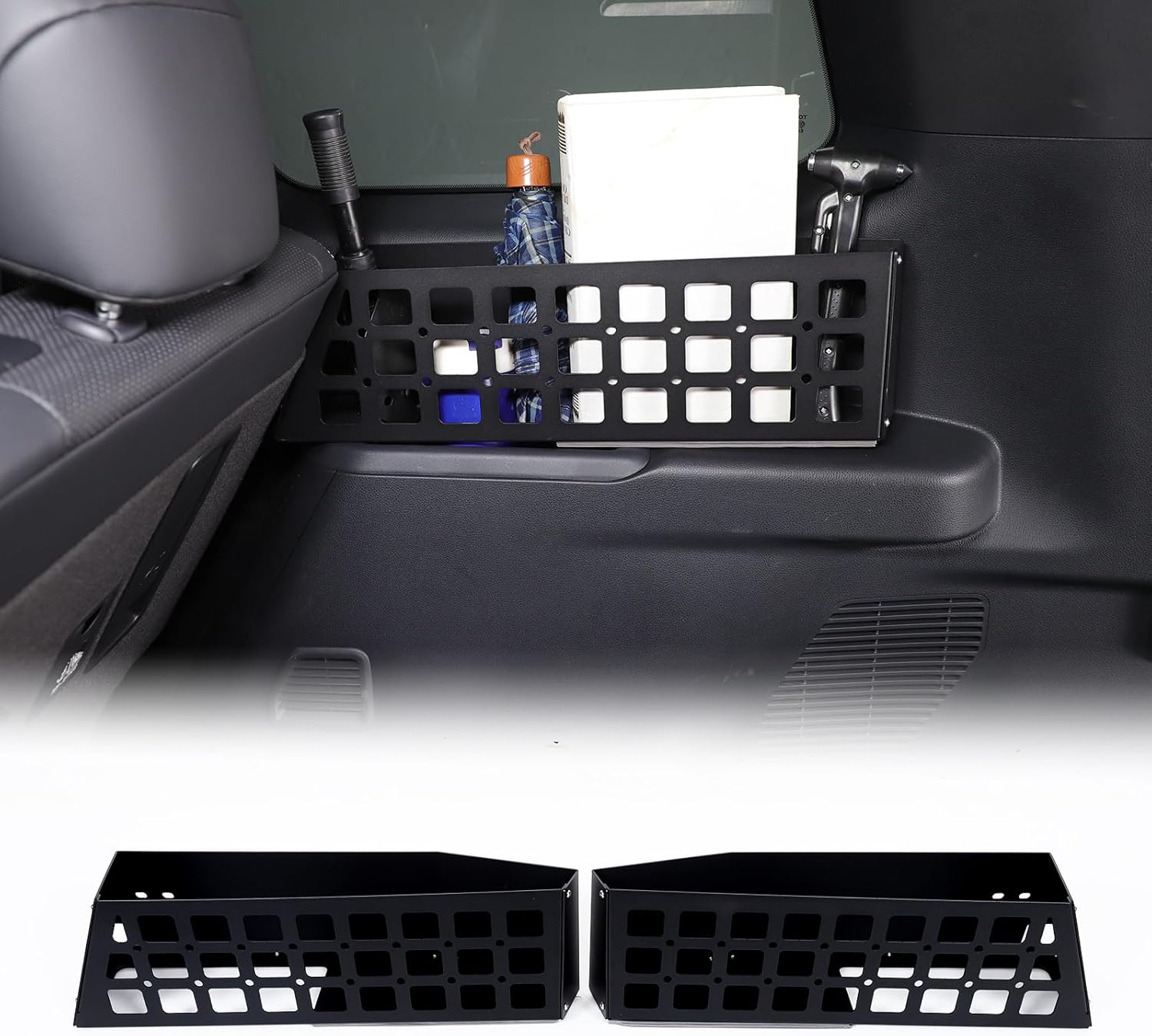 Trunk Side Rack Cargo Storage Shelf Compatible with Toyota Land Cruiser 250 Prado LC250 J250 2024 2025 Accessories, Trunk Organizer Multifunctional Storage Basket Bag