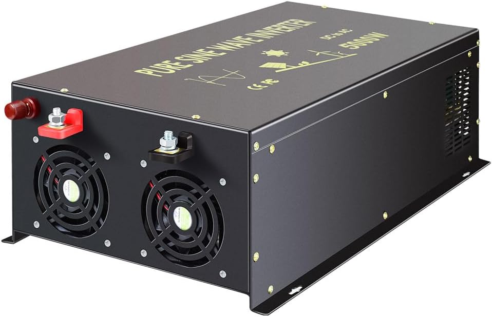 WZRELB Pure Sine Wave 5000W (10000W Surge) 24V Power Inverter DC to AC Power - Solar, RV (RBP-500024)