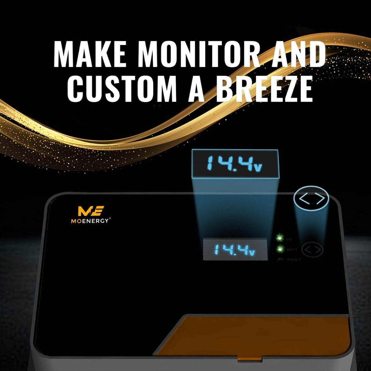 MPPT Solar Charge Controller 40A, APP Control, Backlit LCD12V/24V/36V/48V Battery Regulator for LiFePO4, SLD, Gel, FLD, AGM Battery, RV, Marine, Negative Ground